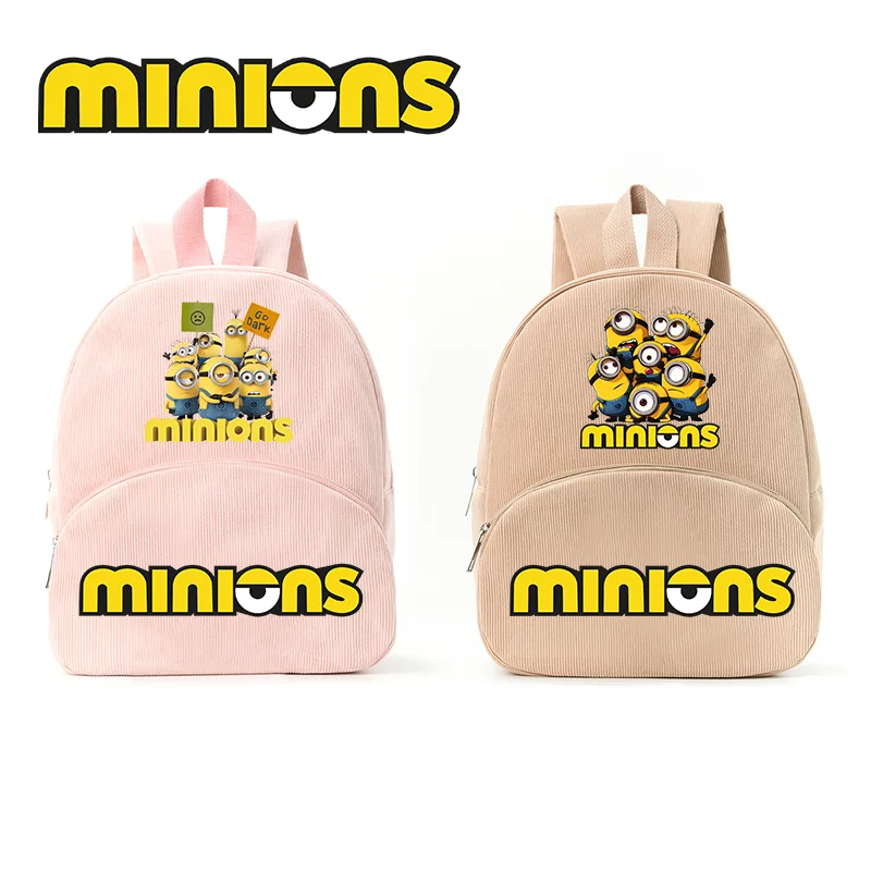 

Cute Cartoon Despicable Me Backpack Corduroy Anime Character Minion Large-capacity Storage Casual Outfit New Outdoor Fashion