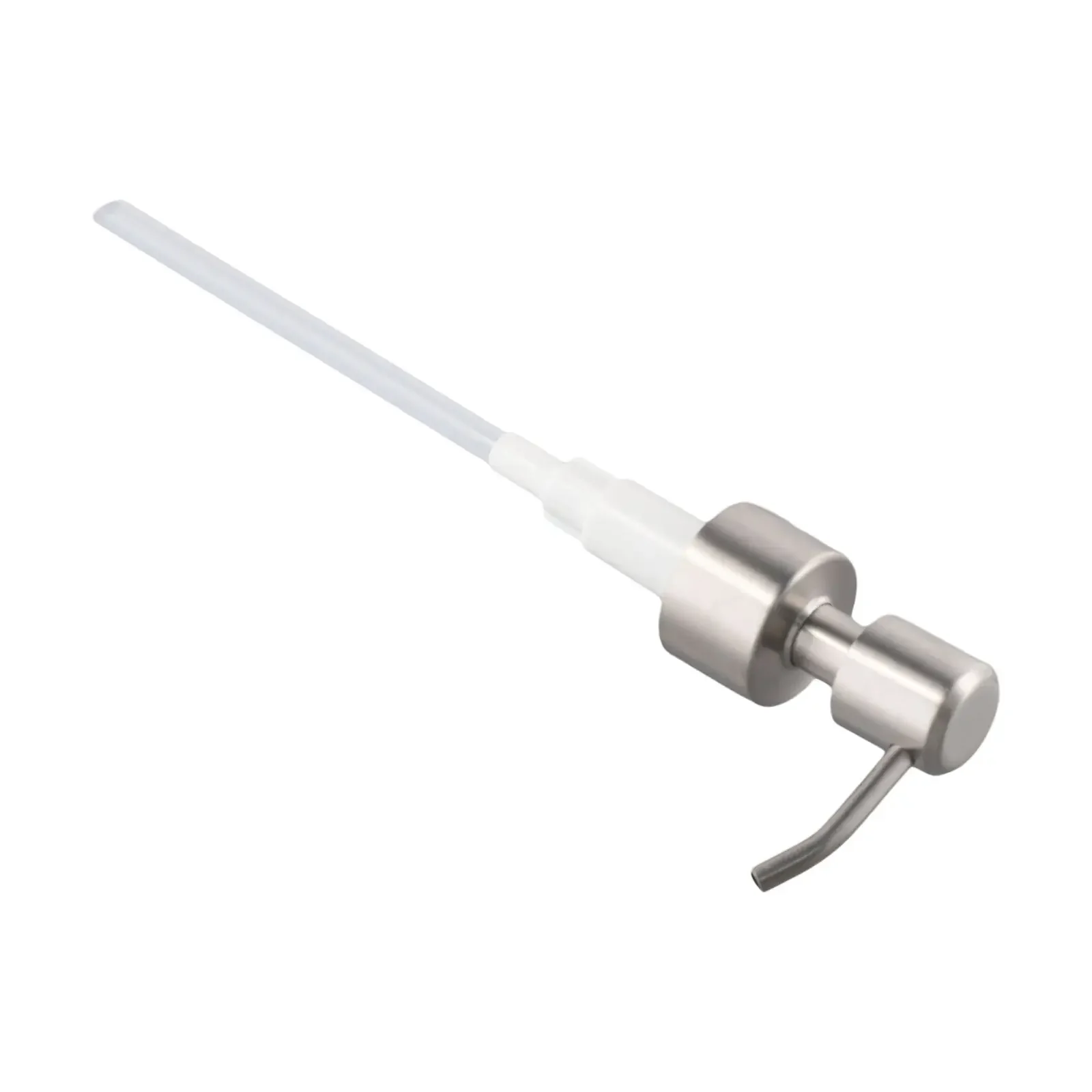 Dispensador de jabón, cabezal de bomba de 11cm, anticorrosión, a prueba de herrumbre, plato de jabón de acero inoxidable plateado/negro, práctico