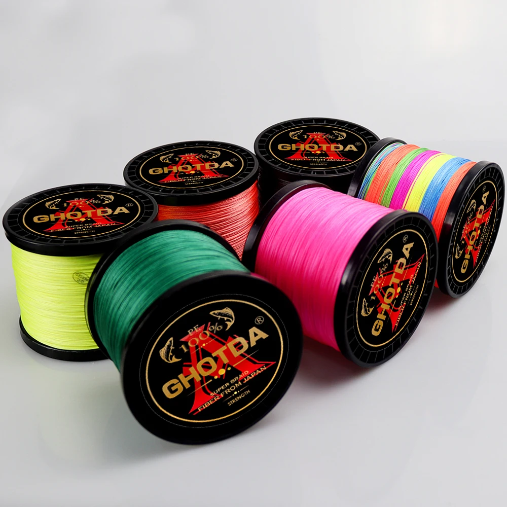 

GHOTDA Braided Fishing Line 8/4 Strands 500M PE Multifilament Wire Strong Japan Cord Carp Accessories 10LB-80LB X4 X8 Fish Line