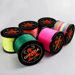GHOTDA Braided Fishing Line 8/4 Strands 500M PE Multifilament Wire Strong Japan Cord Carp Accessories 10LB-80LB X4 X8 Fish Line