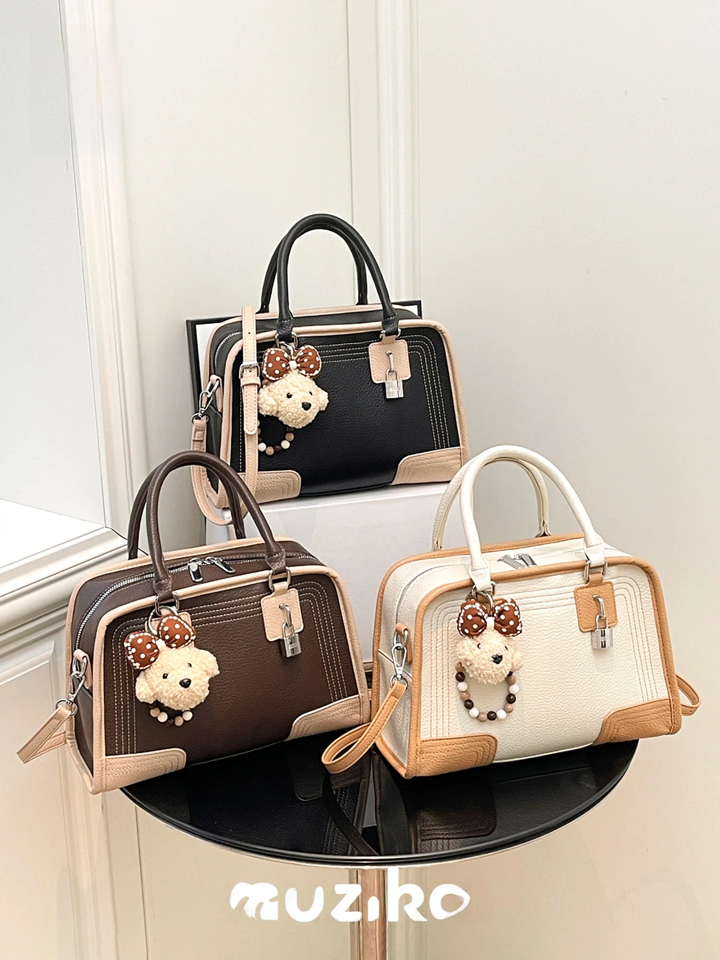 MuziKai Large Capacity Ladies Handbag 2026 New Autumn Luxury Color Block Crossbody Bag Soft Handle Polyester  Zipper Cl...