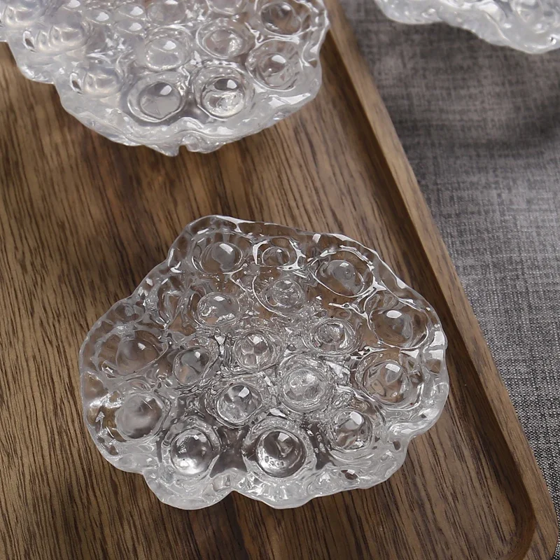 Transparent Lotus Seedpod Resin Sculpture Desk Decoration Modern Artwork Ornaments Lotus Seedpod Statue Room Aesthetic Decor