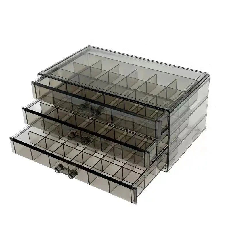 1pc, Grids Transparent Acrylic Organizer Box Nail Art Compartment Storage Box for Beads Organizer DIY Manicure Accessories