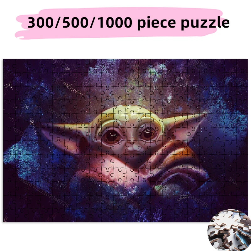 300 500 1000 Pieces Disney Star Wars Yoda Cartoon Creative Pattern Puzzle Toy Children Learning Education Adult Collection Hobby