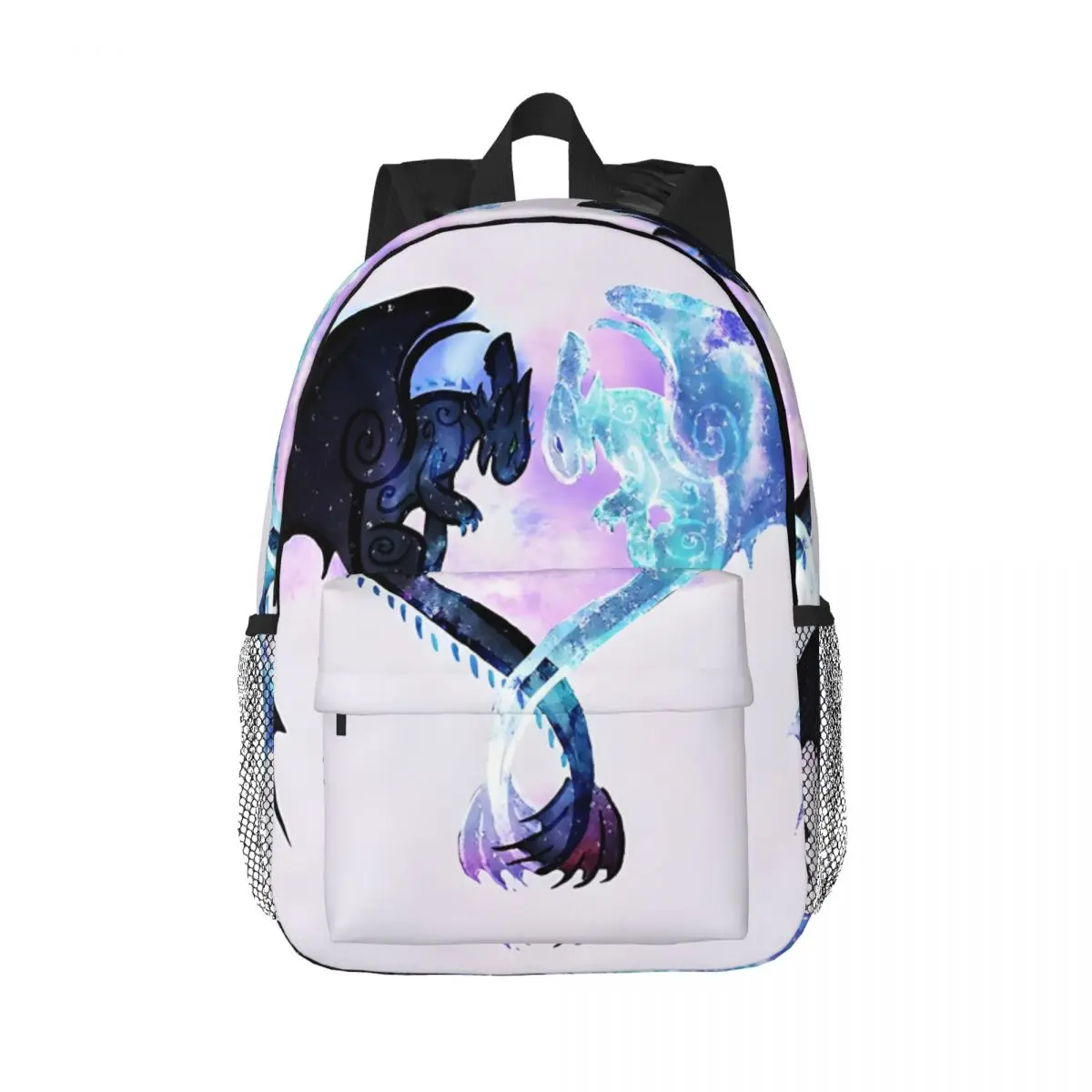 

Dragon Heart Toothless And Light Fury Printed Lightweight Casual Schoolbag For School, Outdoor, Shopping, Office 15inch