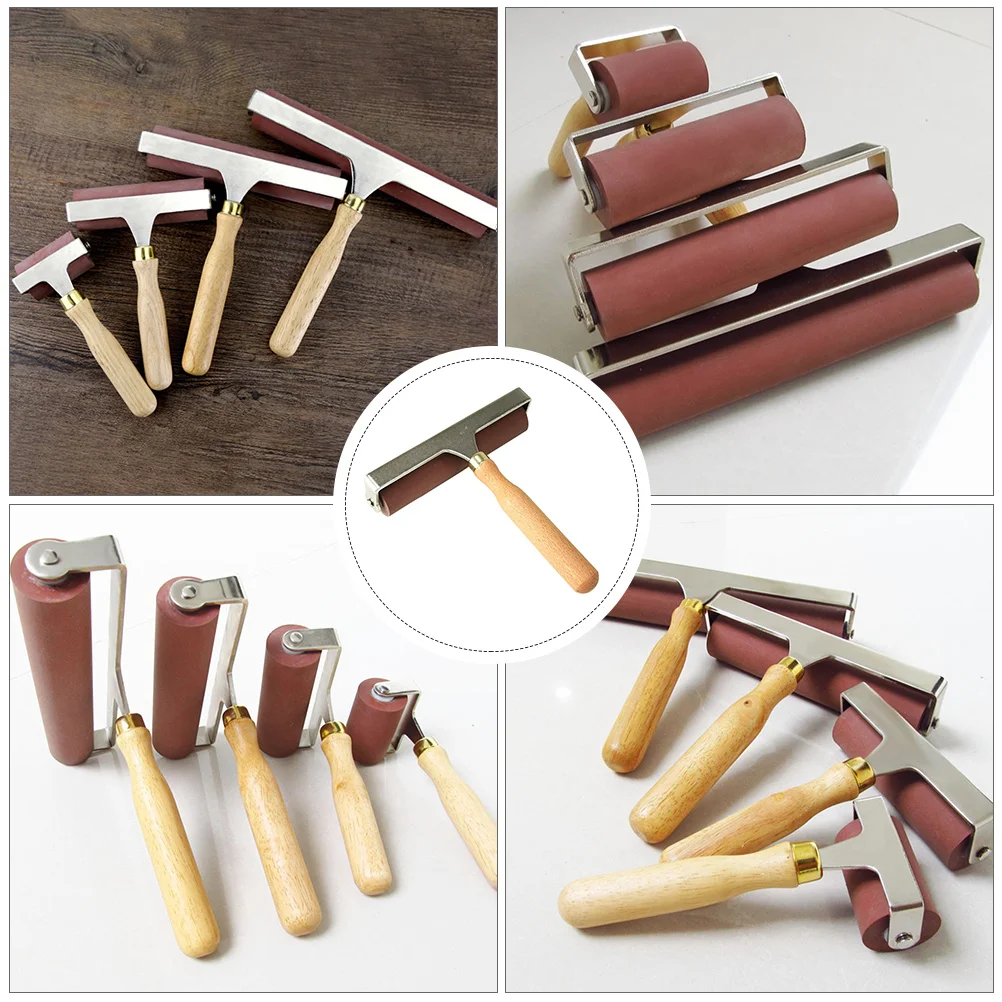 1 szt. Wysokiej jakości wałek do farb, gładka guma do drukowania, malowania olejnego, aplikacji kleju, szybkie pokrywanie, łatwe czyszczenie, narzędzie artystyczne