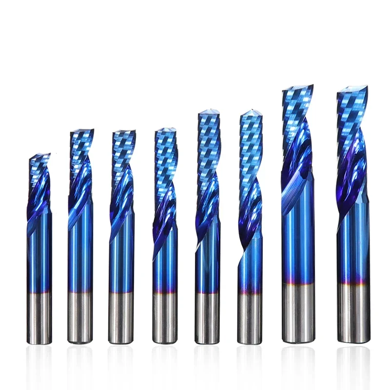 carbide end mill 4 6 8mm single rod flute   for cutting aluminum copper cnc router bit