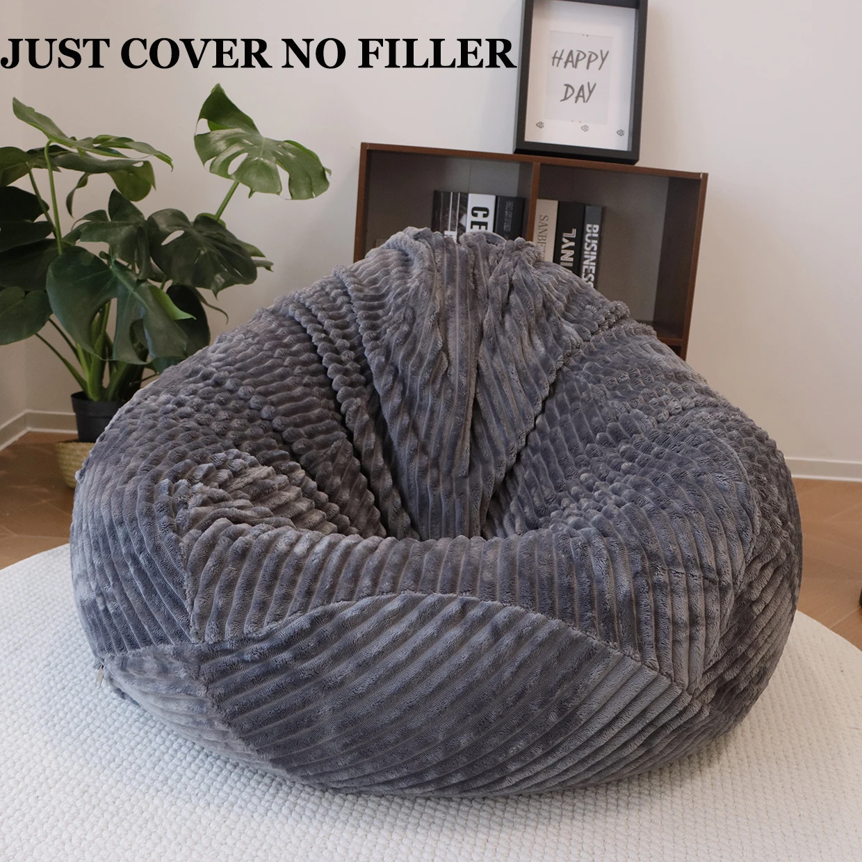 Bean Bag Cover Without Filler Just Cover Bean Bags Chair No Filling Stuffed Animal Storage Washable Soft Plush Sofa Cover view 4
