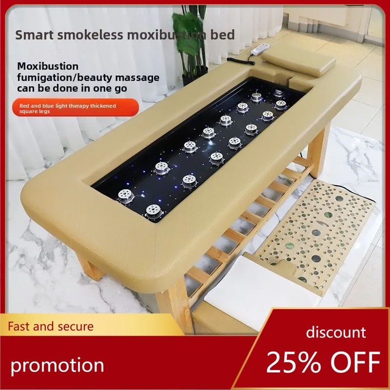 

LXC Infrared Fully Automatic Smokeless Moxibustion Bed Solid Wood Medicine Therapy Steaming Bed Full Body Moxibustion Home Use