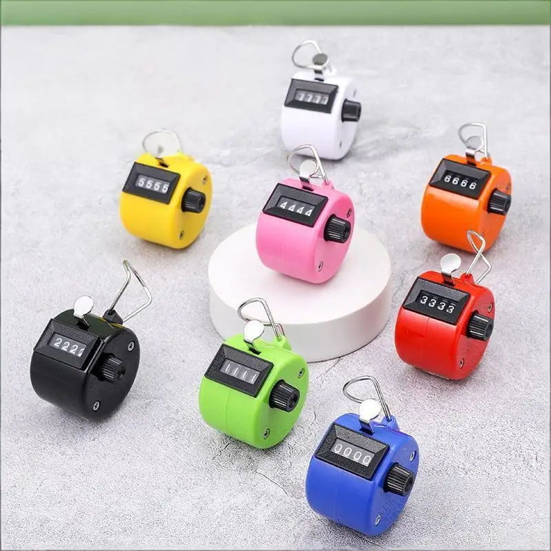 (Ce14)Handheld 4 Digital Tally Counter Mechanical Manual Palm Clicker Number Count For Inventory Counting Sports Scoring