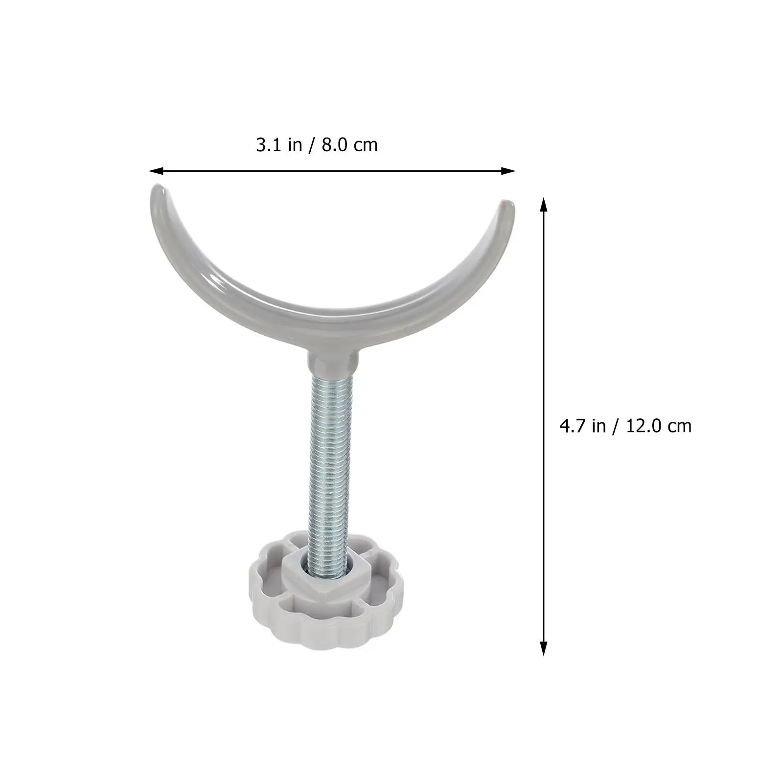 1Pcs U-Shaped Guardrail Fitting Heavy Duty Alloy Safety Gate Fixator Firm Door Rail Installation Adjustable Bolt Tightness