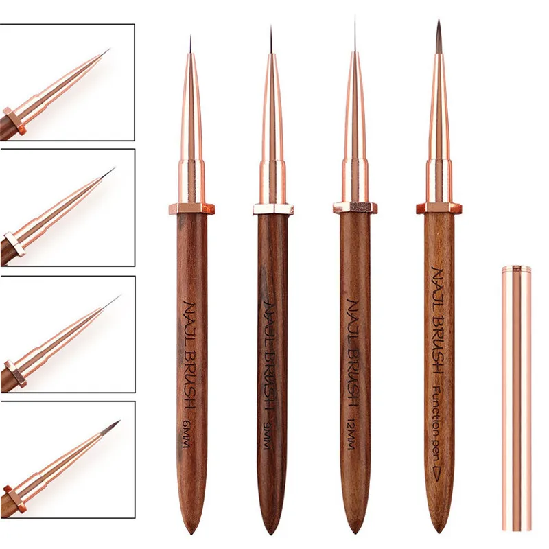 แปรงเพ้นท์เล็บแบบมีด้ามจับ 1/4 ชิ้น แปรงเจลเพ้นท์เล็บ แปรงทาสีเจลเพ้นท์เล็บ แปรงวาดลาย