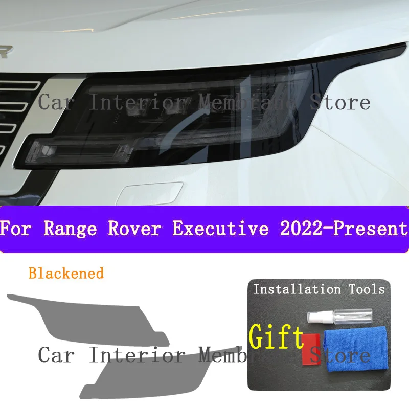 

Для Range Rover Executive 2022Автомобильная внешняя фара против царапин, оттенок передней лампы, защитная пленка из ТПУ, аксессуары для ремонта, наклейка