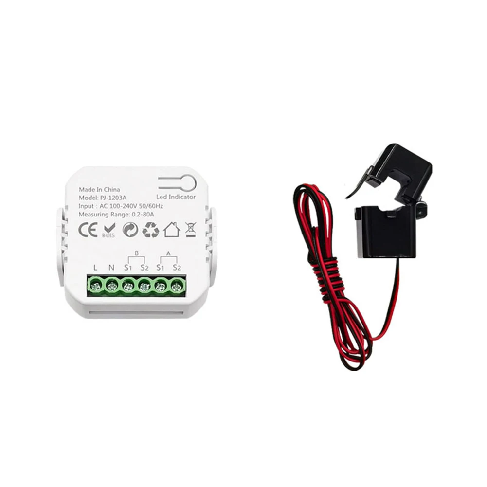 For Smart For Energy Monitor for Tuya and For ZigBee with For CT Current Sensor Clamp for Voltage and Power Control