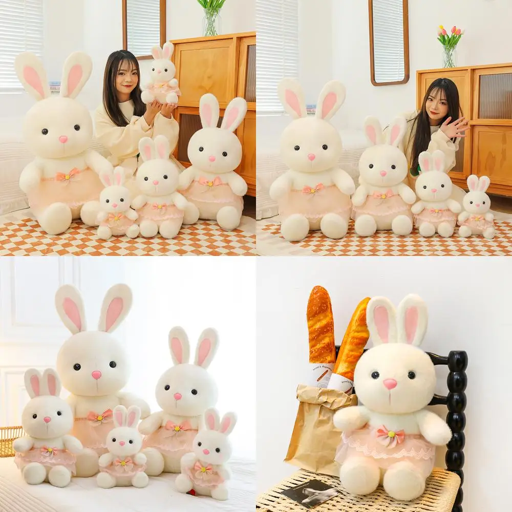 

60cm Kawaii Rabbit Plush Toy Cute Meisa White Rabbit Stuffed Doll Kids Birthday Gift Large Sleeping Pillow Bunny for Girls