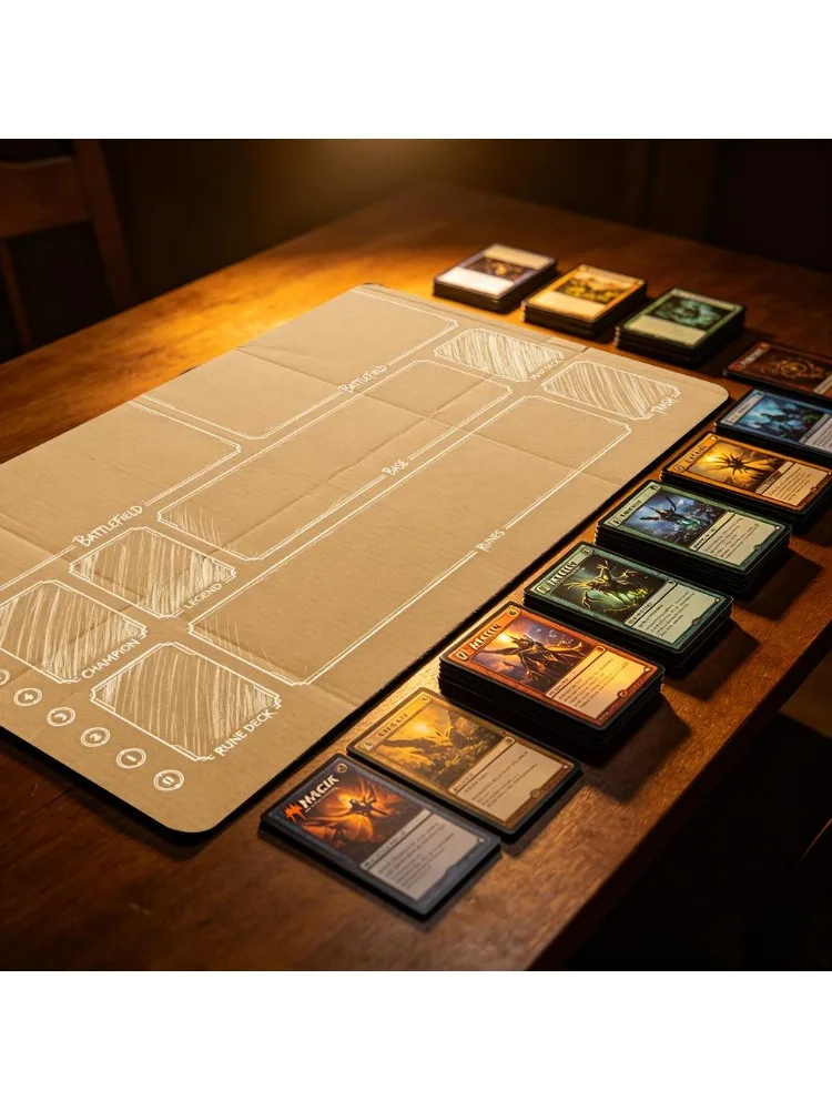 

Riftbound Playmat with Zones playmat Fantasy-themed play mat Duel pads Beginner Card Battles Commander Gaming Deskpad