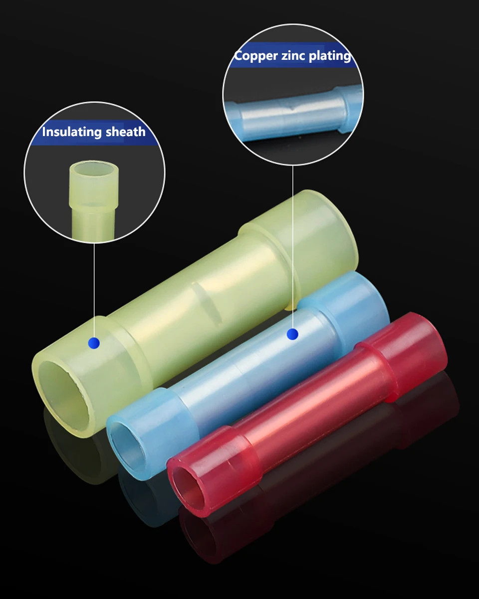 Nylon-isolierter gerader Stoßdraht-Anschlussstecker, Kupferleiter, elektrisches Kabel, schnelle Kaltpressklemmen, BNYF – Detail 2