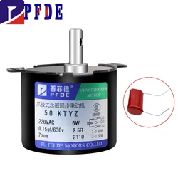 50KTYZ 220V/110V AC Synchronous Motor CW/CCW Gear Motor Low Noise Slow Speed Reducer Motor for Barbecue Christmas Prop Motor