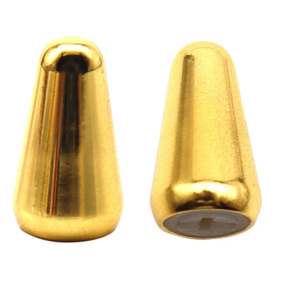 3 Stück Aluminium-Gitarrenknöpfe und 2 Stück Gitarrenschalterspitze aus Messing und Metall für Gitarrenzubehör – Detail 14