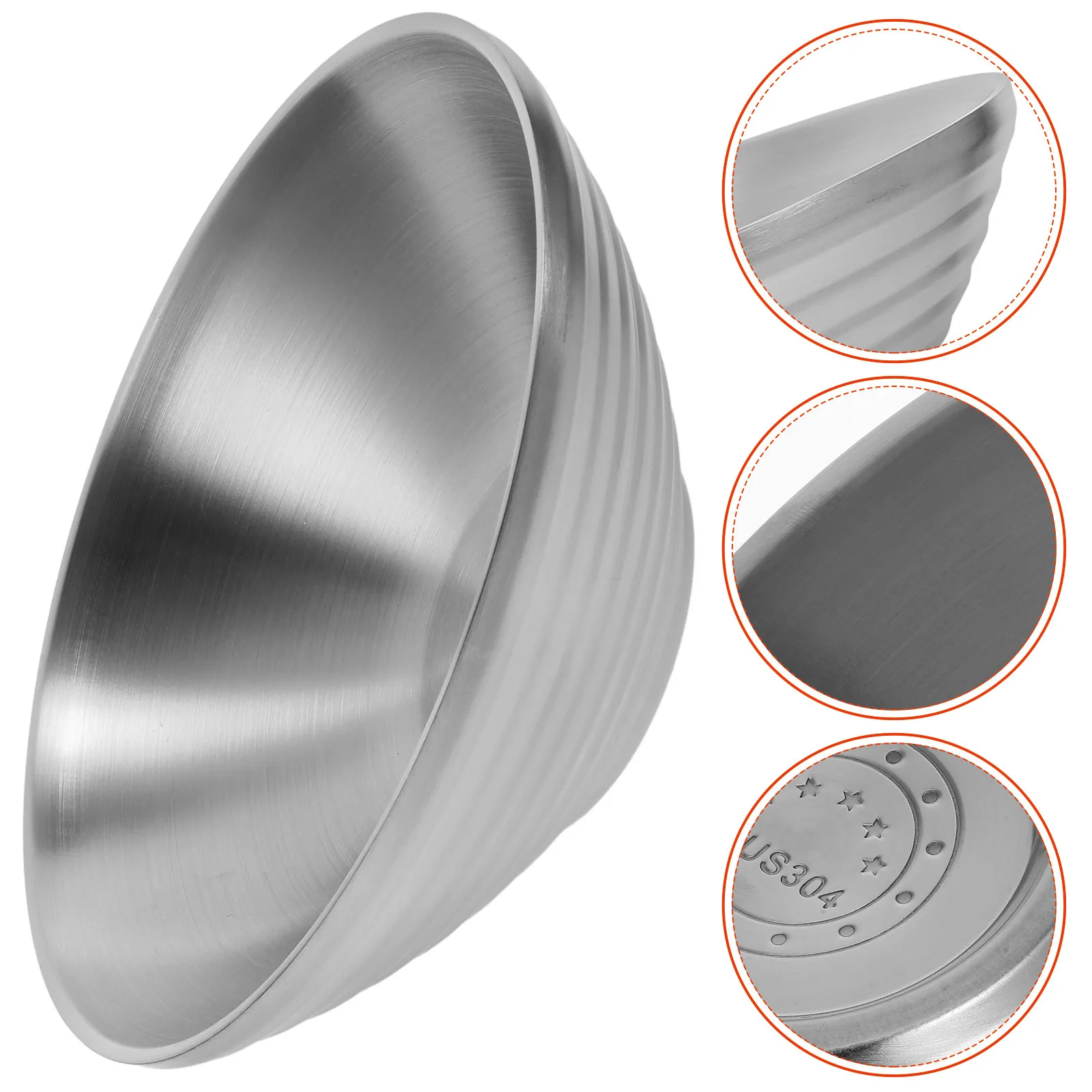 Tazón de Sopa de Acero Inoxidable de Doble Capa Resistente al Calor para Ramen, Fideos, Ensaladas, Tazón Multifuncional para Servir Alimentos