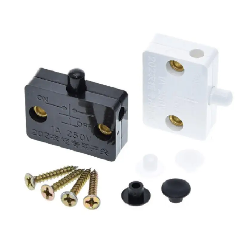 Automatic Reset Cabinet Light Switch Door Control Contact Switch Easy Mount Wardrobe Closet Lamp Trigger for Home Cabinetry