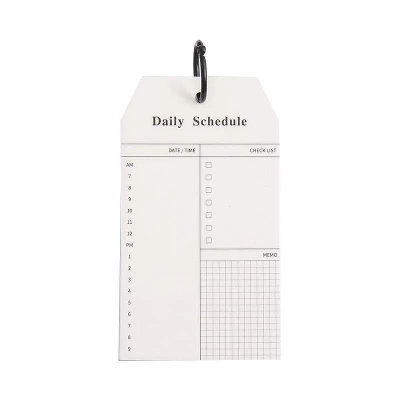 Creative Stationery Buckle Type Schedule Schedule Multi-Function Portable Memo Loose-Leaf Notepad to-Do List 2 Optional