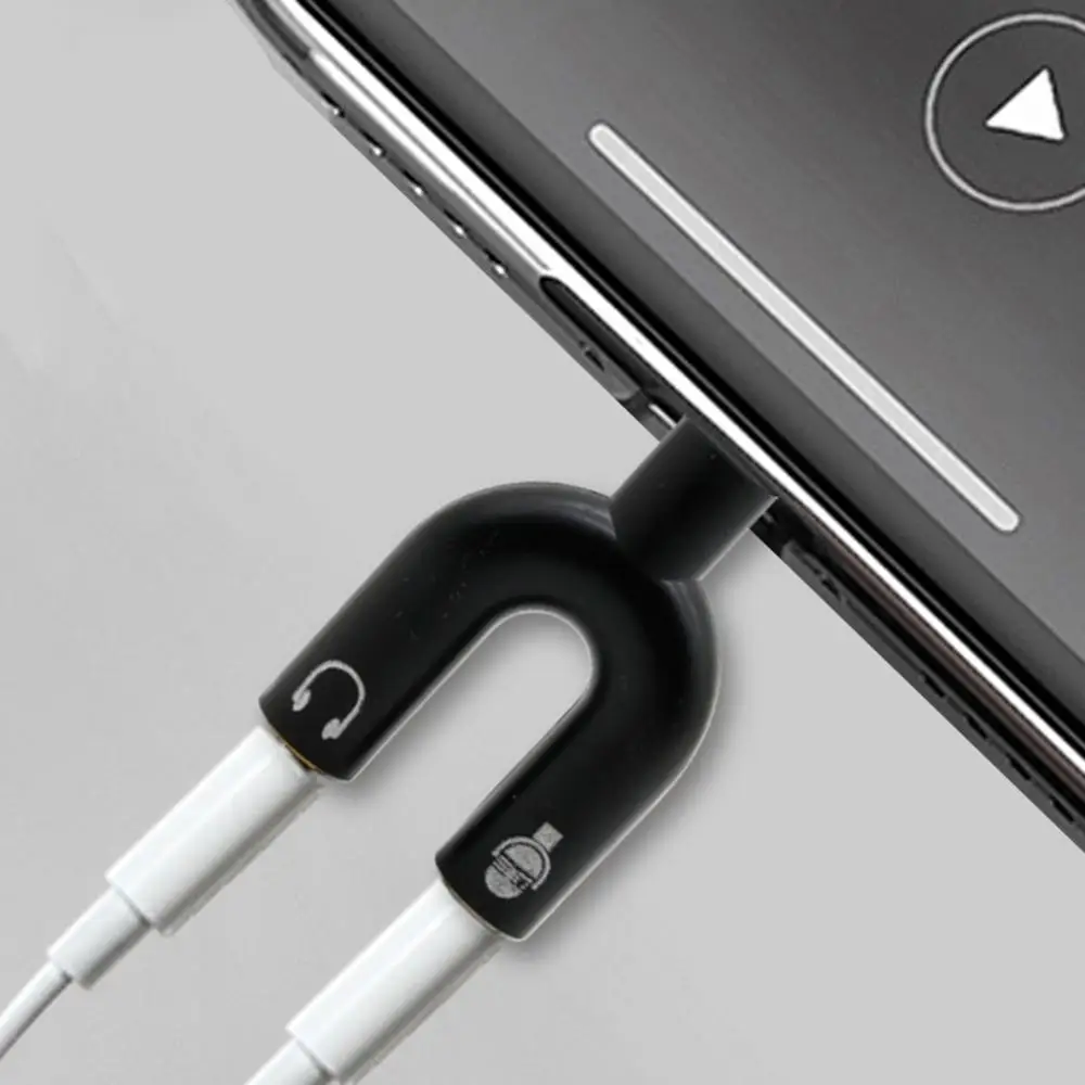 3,5 MM Kopfhörer Stecker Audio Kabel Splitter Mikrofon 2 in 1 U Typ Adapter Stecker Für Smartphone MP3 MP4 Player Sharing – Detail 11