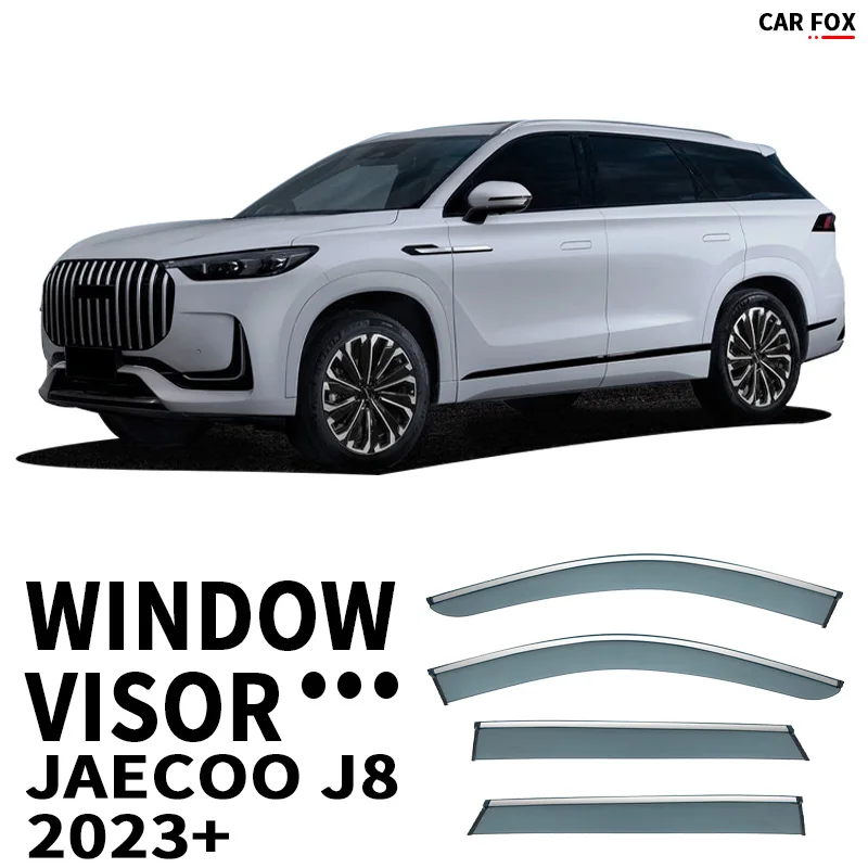 

For Jaecoo J8 2023+ Plastic Window Visor Vent Shades Sun Rain Deflector Guard 4PCS/SE For Jaecoo J8 2023+