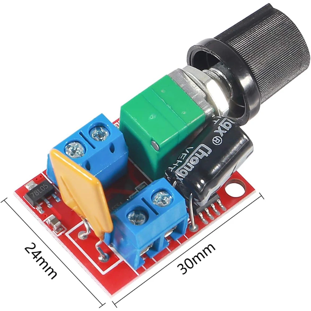 6PCS-1PCS DC Motor PWM Speed Controller 3V 6V 12V 24V 35V 5A 90W with Speed Control Switch Mini LED Dimmer