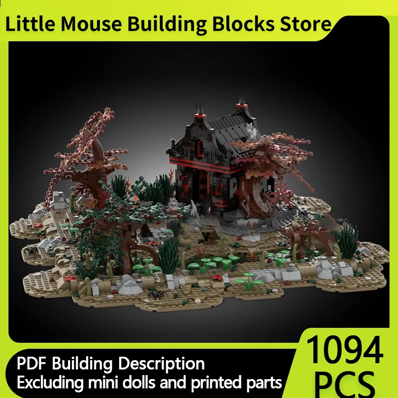 

Medieval Castle Model MOC Building Bricks Forest Swamp Cabin Modular Technology Gifts Holiday Assemble Children Toys Suit