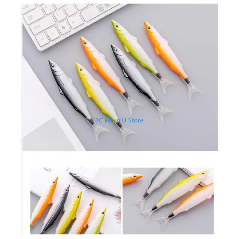 G8TA Lovely for Creative Fish Pen Ballpoint Pen Green Black Writing Practice P