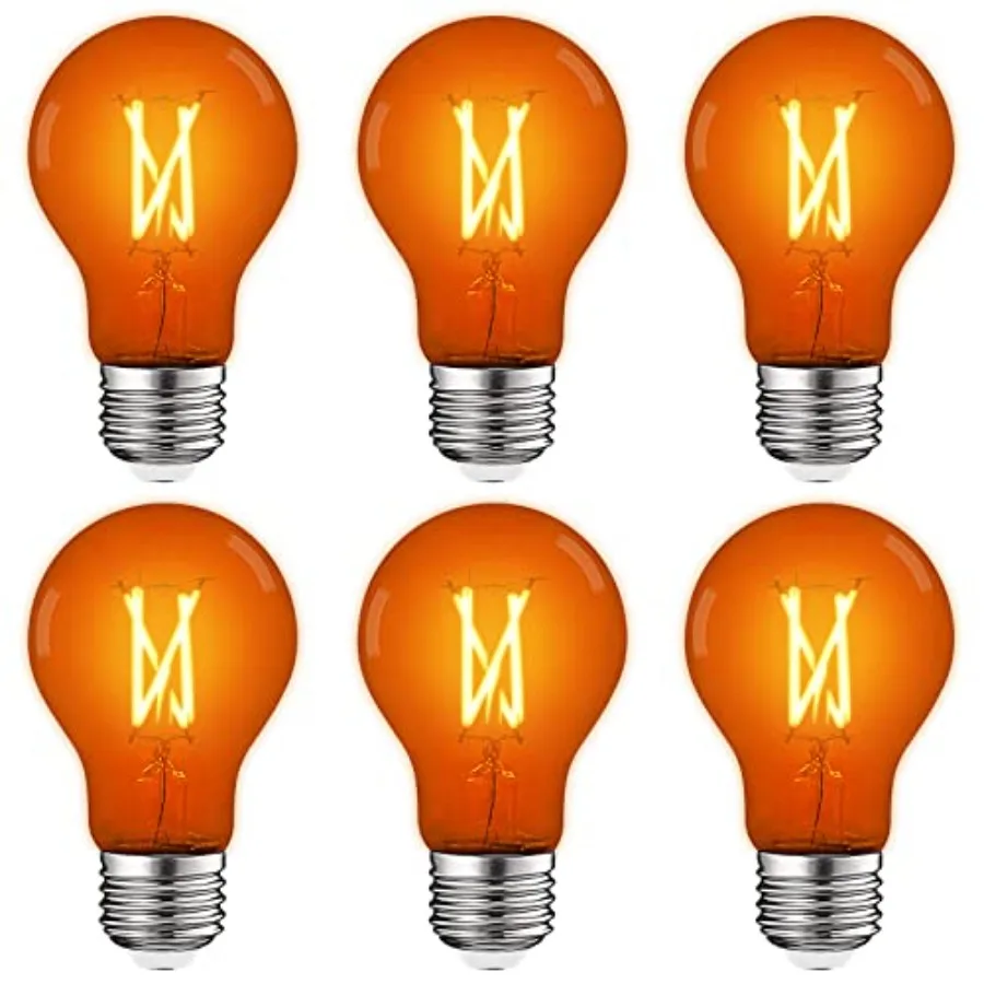 

Светодиодная лампа A19 Edison, 4,5 Вт (эквивалент 60 Вт), с цветным стеклянным филаментом, сертифицирована UL, стандартный цоколь E26, для внутреннего и наружного использования, для декора веранды.