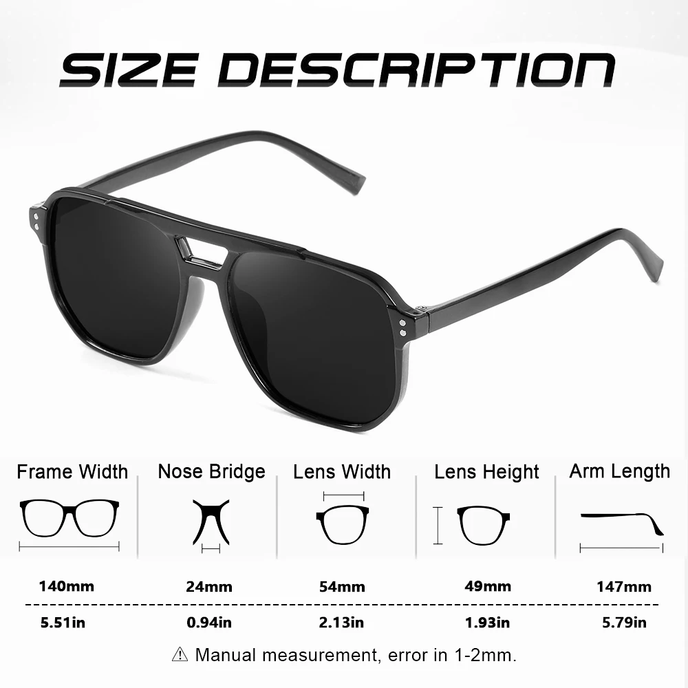 CRIXALIS 2Pcs Unisex Plastic Geometric Frame Fashion Sunglasses For Men Street Photography Travel Concave Shape Shade UV400