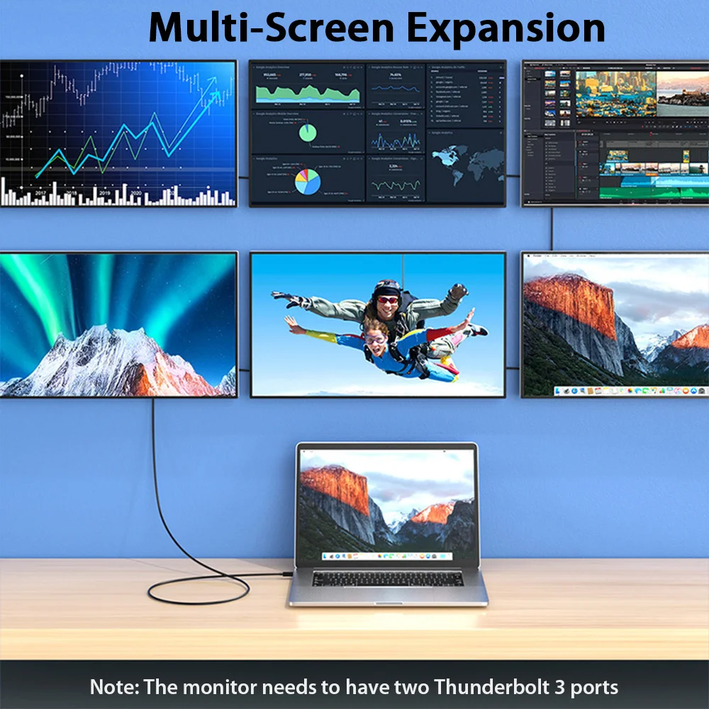 PD 240 واط نوع C Thunderbolt 5 كابل شحن سريع 120 جيجابايت في الثانية USB C كابل نقل عالي السرعة HD 16K كابل فيديو كامل الوظائف