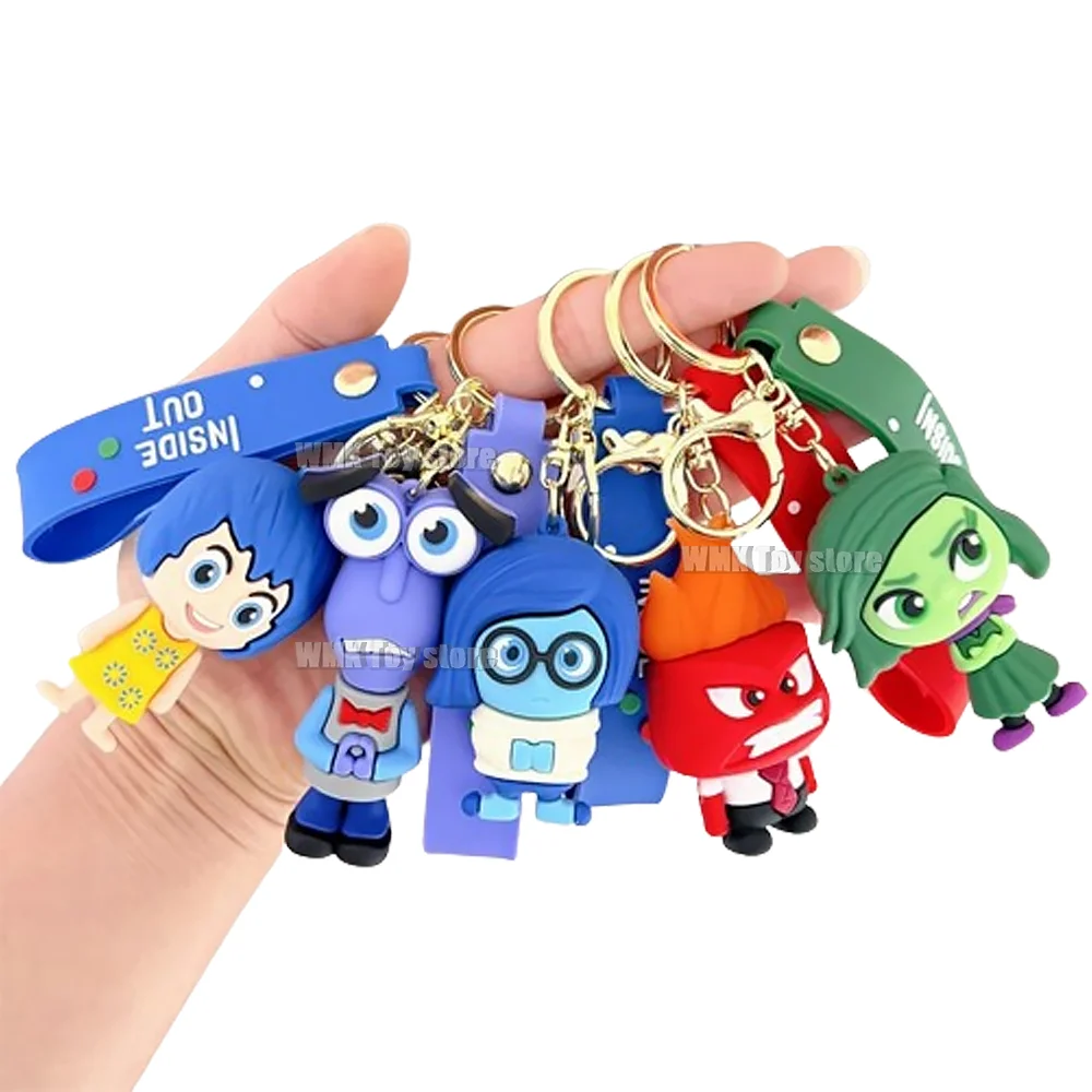 5pcs/Set Inside Out 2 Kawaii Cartoon Keychain Pendant Anime Figure Disney Pixar Model Dolls Figurine Accessories New Gifts Toys