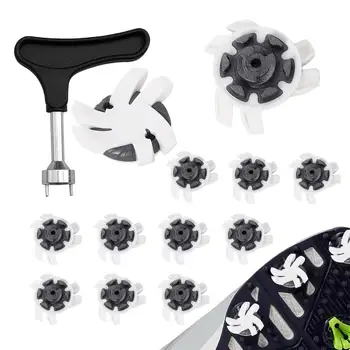 Golf ayakkabısı sivri 12 adet Anti kayma Golf ayakkabısı sivri Golf Cleat Golf ayakkabısı sivri değiştirmeleri eğitim parçaları Golf ayakkabısı sivri