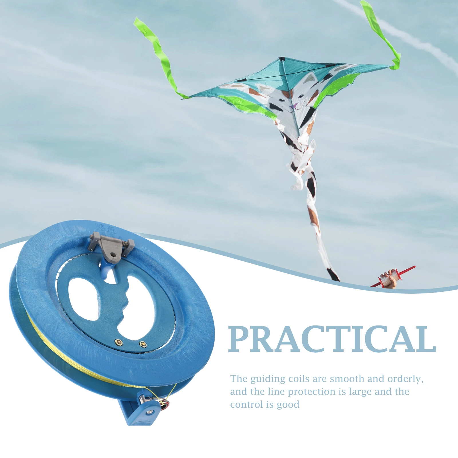 

ABS Plastic Hand Grip Wheel Kite Winder Tool Line Reel Shaft Flying Accessories Kids Toy Material Solid Resistance Scratches