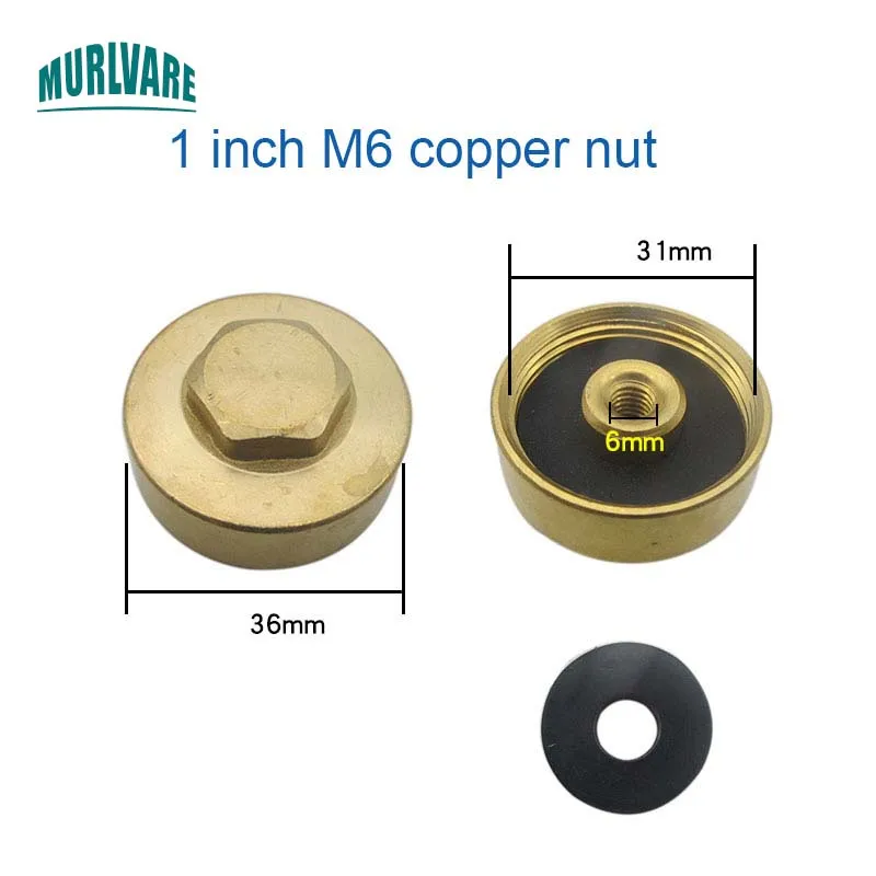 2Pcs Sewage Outlet Plug Nut 1 Inch M6 Copper Nut Iron Nut Fo Electric Water Heater Magnesium Rod