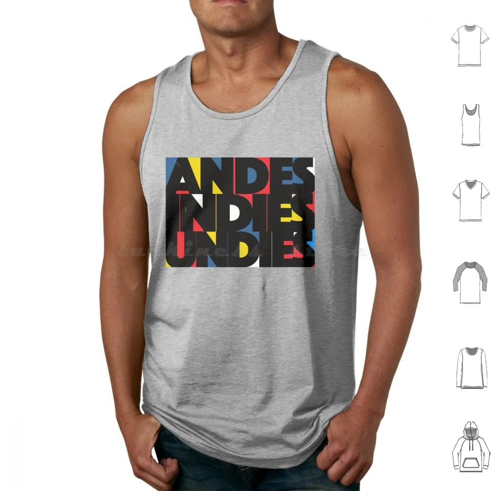 Andes , Indies , Undies Tank Tops Print Cotton Spiralpaper Half Man Half Biscuit Hmhb Andes Indies Undies Music Lyrics Eno