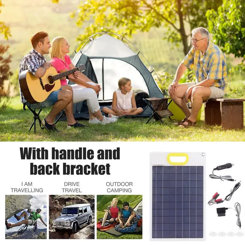 30W Solar Panel 12V Solar Cell Auto Waterproof Controller Solar Plate Kit 12/24V Solar Panel Trickle Charging Kit car accessorie