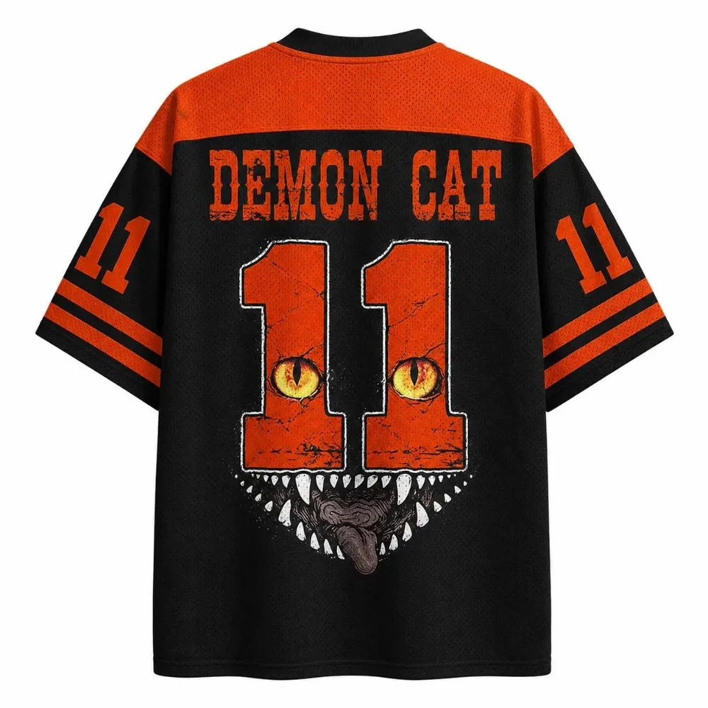 2026 Summer Fashion New Devil Flame Cat 3D Print Quick Drying Outdoor Street Style Loose Adult Parent Child V-Neck T-shirt Large
