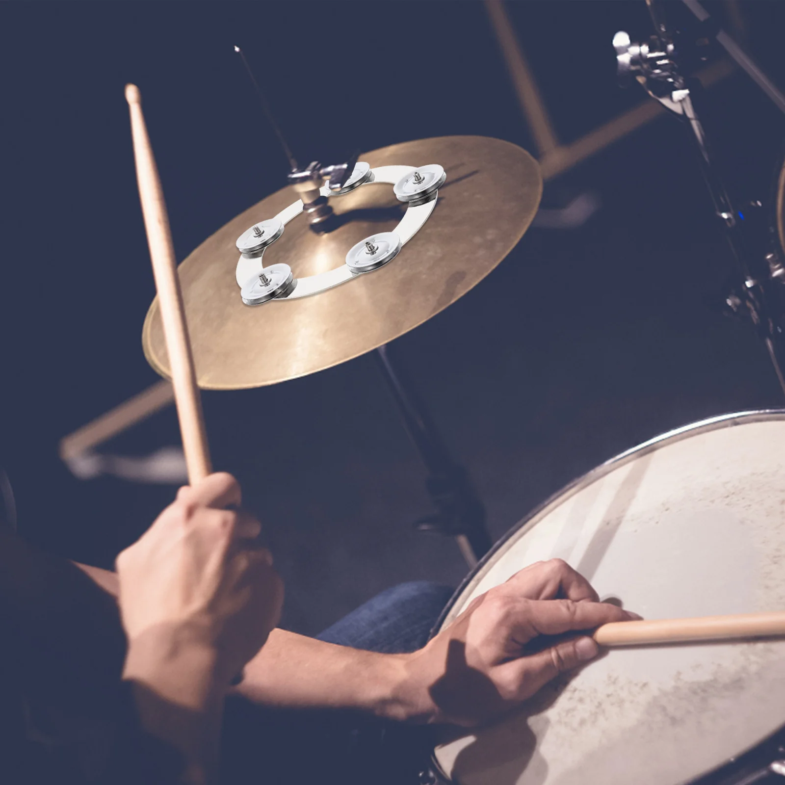 

Creative Cymbal Bell Durable Hi-Hat Bell Simple Operation Easy to Use Clear Loud Sound Drumming Essential Drum Cymbal