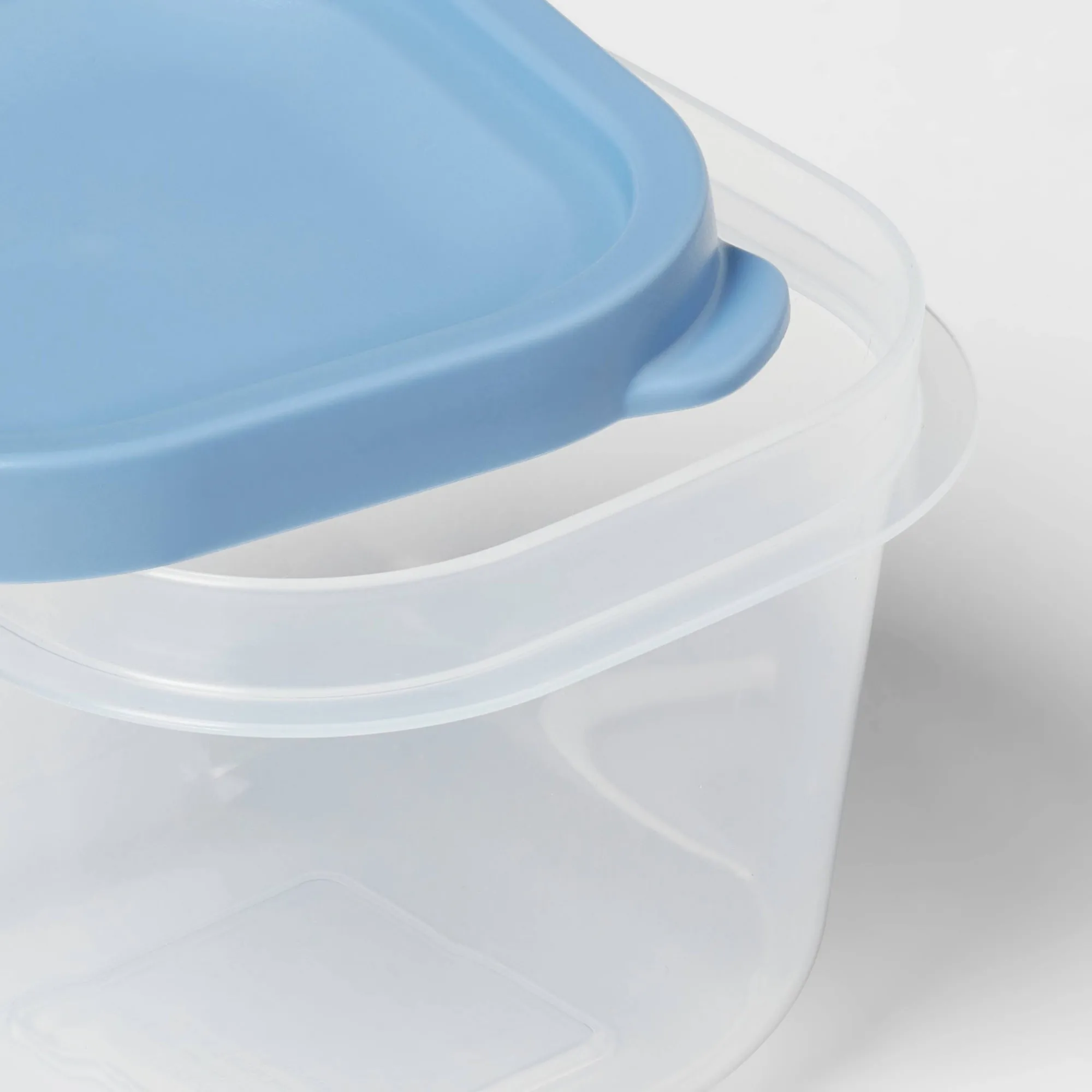 10pcs Blue Plastic Food Storage Container Set With Lids, 2 Cup Meal Prep Boxes For Kitchen Freshness