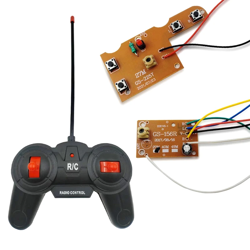 1Set Car Accessories 27MHz Circuit 4CH RC Remote Control PCB Transmitter And Receiver Board With Antenna Radio System