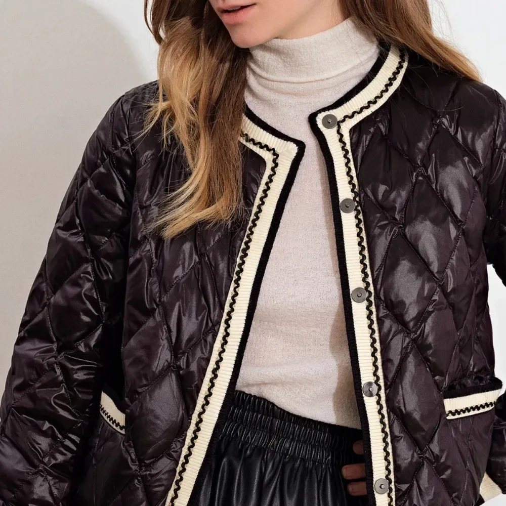 ฤดูหนาวผู้หญิงคอปกผู้หญิงลงเสื้อ ULTRA LIGHT สั้นลงเสื้อแจ็คเก็ตผู้หญิงฤดูใบไม้ร่วงและฤดูหนาวเป็ดสีขาว DownJacket