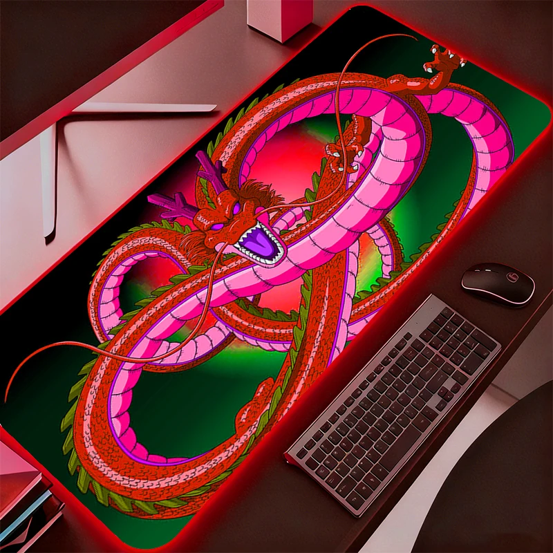 RGB Mouse Pad Dragon Ball Game Rubber Backlight Pc Keyboard Laptop Computer Speed LED Desk Mat Gaming Acessories Mousepad
