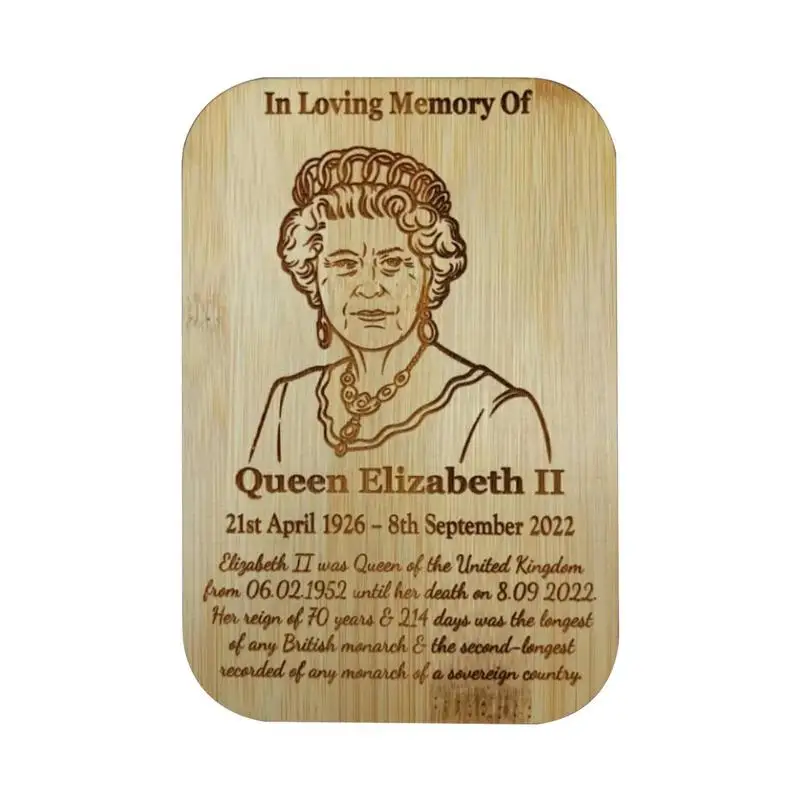 Queen Elizabeth Memorial Ornament Elizabeth II Commemorative Board Decorative Memorial Day Decoration Patriotic Souvenir Board