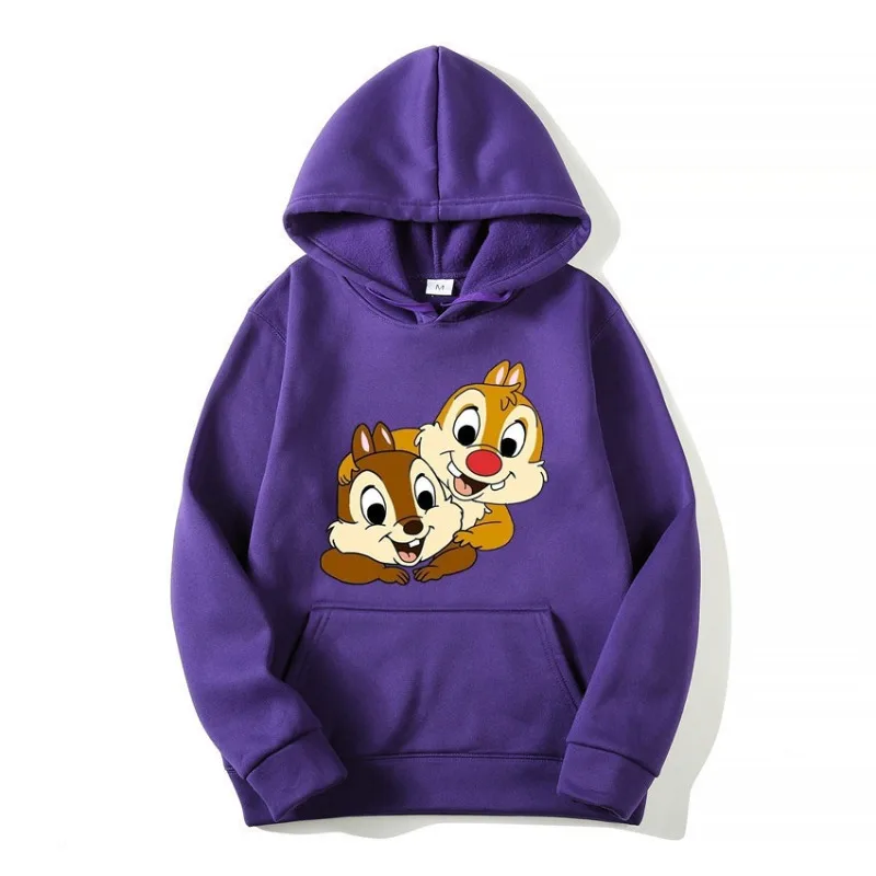 2024 New Chip&Dale Women\'s Hoodie Cartoon Anime Fashion Women\'s Oversized Sweatshirt Tops Spring and Autumn Couple Pullovers