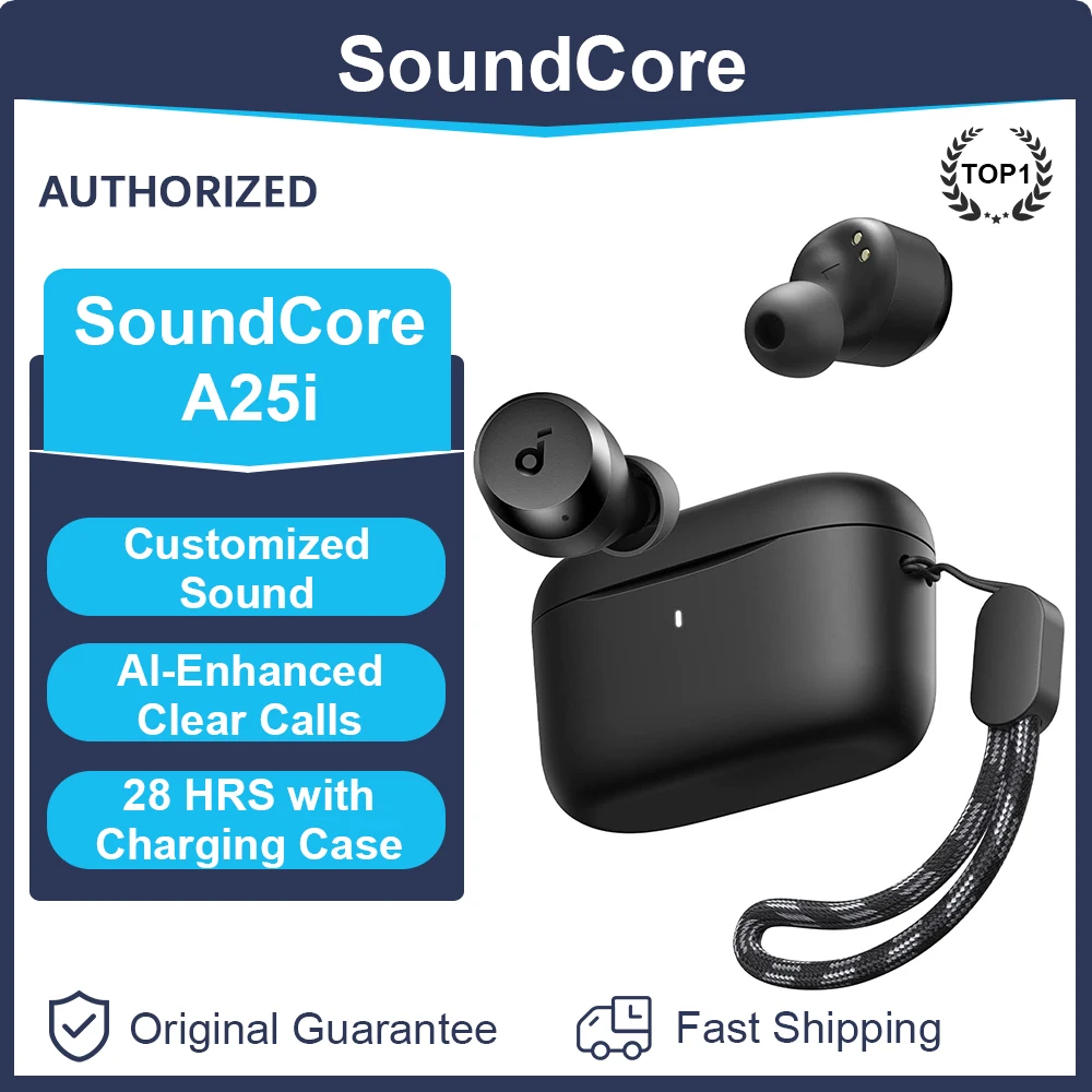 Original Soundcore A25i TWS True Wireless  Bluetooth Earbuds 28H Long Playtime  In-Ear Sport Waterproof Earphone whih Mic