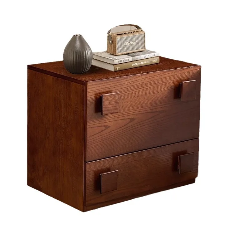 

all solid wood bedside table, bedroom storage, household light luxury creative bedside cabinet